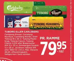 Meny Tuborg eller carlsberg tilbud