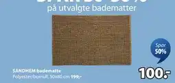 JYSK SANDHEM badematte tilbud