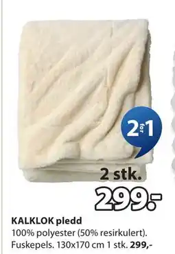 JYSK KALKLOK pledd tilbud