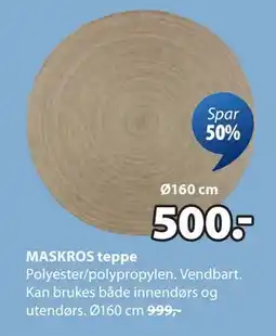 JYSK MASKROS teppe tilbud