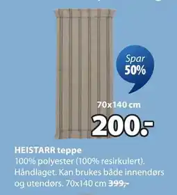 JYSK HEISTARR teppe tilbud