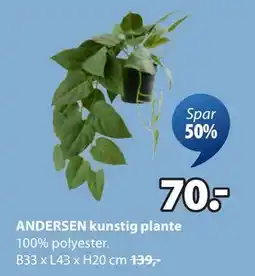 JYSK ANDERSEN kunstig plante tilbud