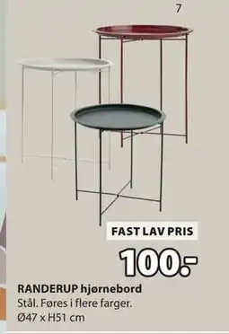 JYSK RANDERUP hjørnebord tilbud