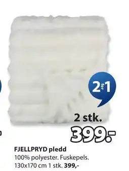 JYSK FJELLPRYD pledd tilbud