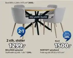 JYSK NORTOFT spisebord tilbud
