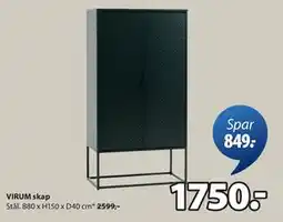 JYSK VIRUM skap tilbud