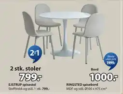 JYSK RINGSTED spisebord tilbud