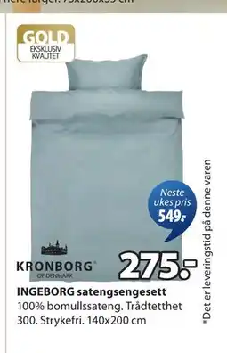 JYSK INGEBORG satengsengesett tilbud