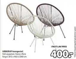 JYSK UBBERUP loungestol tilbud