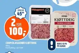 Coop Obs COOP/SKJEGGERØD KJØTTDEIG tilbud