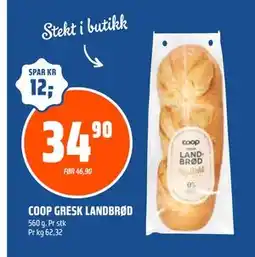 Coop Obs COOP GRESK LANDBRØD tilbud