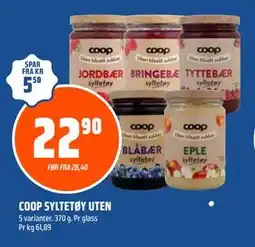 Coop Obs COOP SYLTETØY UTEN tilbud