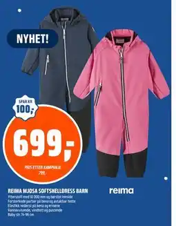 Coop Obs REIMA MJOSA SOFTSHELLDRESS BARN tilbud
