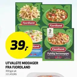 Bunnpris UTVALGTE MIDDAGER FRA FJORDLAND tilbud