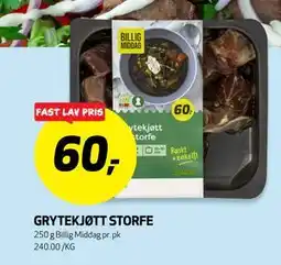 Bunnpris GRYTEKJØTT STORFE tilbud