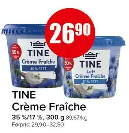 Spar TINE Crème Fraîche tilbud