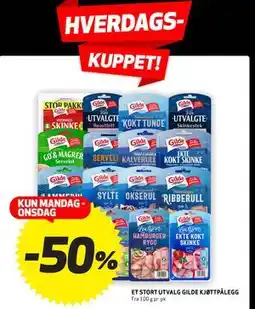 Bunnpris Gilde ET STORT UTVALG GILDE KJØTTPÅLEGG tilbud