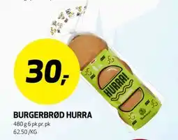 Bunnpris BURGERBRØD HURRA tilbud