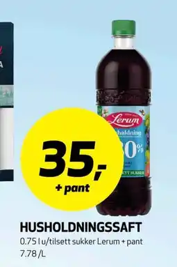 Bunnpris HUSHOLDNINGSSAFT tilbud