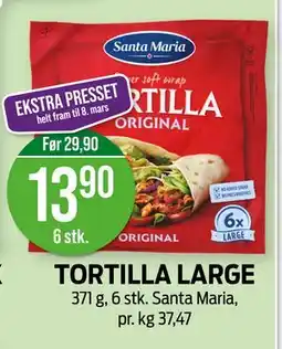 Kiwi TORTILLA LARGE tilbud