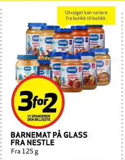 Bunnpris BARNEMAT PÅ GLASS FRA NESTLE tilbud