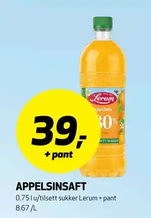 Bunnpris APPELSINSAFT tilbud