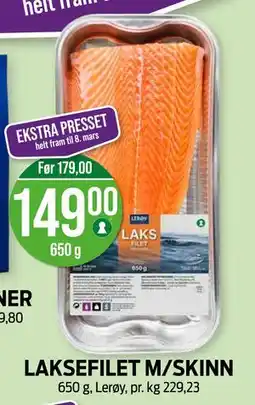 Kiwi LAKSEFILET M/SKINN tilbud