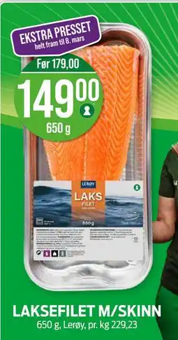 Kiwi LAKSEFILET M/SKINN tilbud