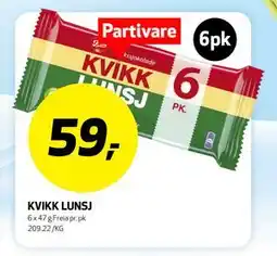 Bunnpris KVIKK LUNSJ tilbud