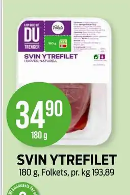 Kiwi SVIN YTREFILET tilbud