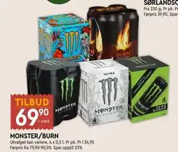 Coop Mega MONSTER/BURN tilbud