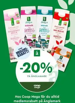 Coop Mega 20 % på Änglamark tilbud