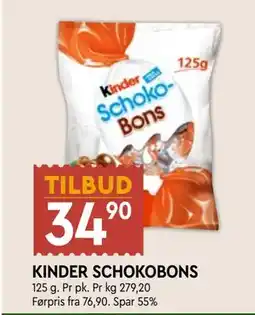 Coop Mega KINDER SCHOKOBONS tilbud