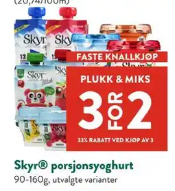 Jacobs Skyr porsjonsyoghurt tilbud