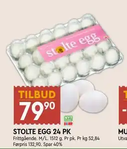 Coop Mega STOLTE EGG 24 PK tilbud