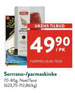 Jacobs Serrrano-/parmaskinke tilbud