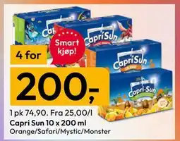 Gigaboks Capri Sun 10 x 200 ml tilbud