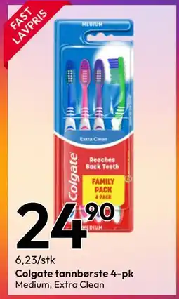 Gigaboks Colgate tannbørste 4-pk tilbud