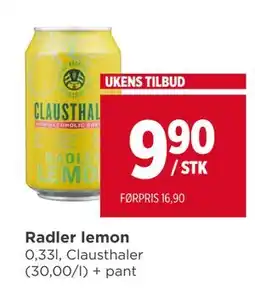 Meny Radler lemon tilbud