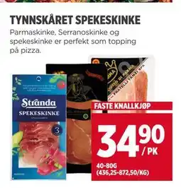 Meny TYNNSKÅRET SPEKESKINKE tilbud