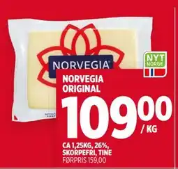 Meny NORVEGIA ORIGINAL tilbud