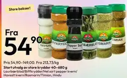 Gigaboks Stort utvalg av store krydder 40–680 g tilbud