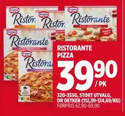 Meny RISTORANTE PIZZA tilbud