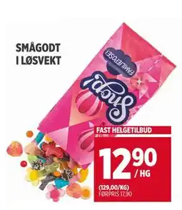 Meny SMÅGODT I LØSVEKT tilbud