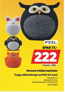 POWER Morsom trådløs høyttaler tilbud