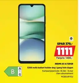 POWER REDMI A5 4/128GB tilbud