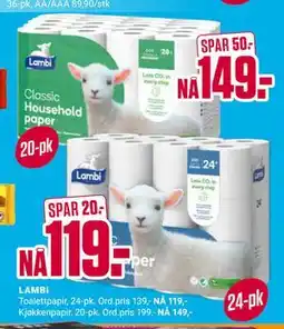 Europris LAMBI tilbud