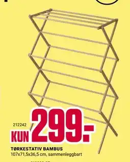 Europris TØRKESTATIV BAMBUS tilbud