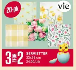 Europris SERVIETTER tilbud