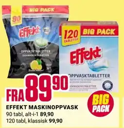Europris EFFEKT MASKINOPPVASK tilbud